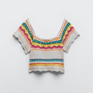 Zara Multicolored Knit Top